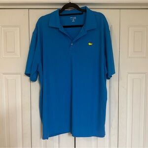 Masters Tech Polo Men's Golf Short Sleeve Shirt Blue Electric Grandpa Size XXL